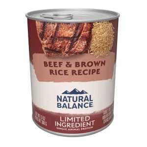 Natural Balance Pet Foods Limited Ingredient Canned Dog Food Beef & Brown Rice 12ea/13 oz