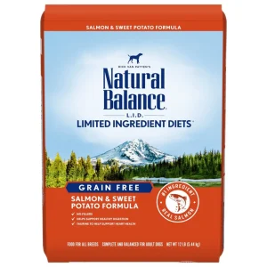 Natural Balance Pet Foods Limited Ingredient Grain-Free Dry Dog Food Salmon & Sweet Potato, 24 lb