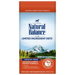 Natural Balance Pet Foods Limited Ingredient Grain-Free Dry Dog Food Salmon & Sweet Potato, 4 lb