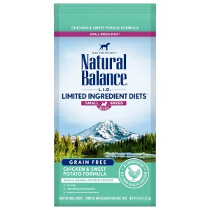 Natural Balance Pet Foods Limited Ingredient Grain-Free Small Breed Dry Dog Food Chicken & Sweet Potato, 4 lb