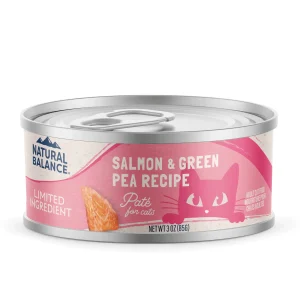 Natural Balance Pet Foods Limited Ingredient Pate Canned Cat Food Salmon & Green Pea 24ea/3 oz