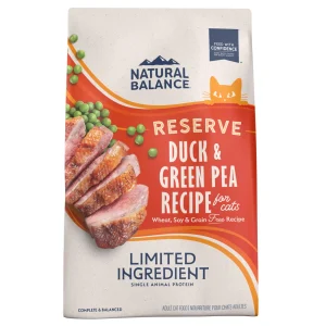 Natural Balance Pet Foods Limited Ingredient Reserve Grain Free Dry Cat Food Duck & Green Pea 4 lb