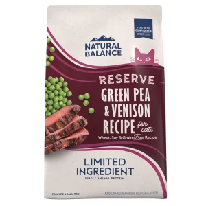 Natural Balance Pet Foods Limited Ingredient Reserve Grain Free Dry Cat Food Green Pea & Venison 4 lb