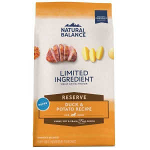 Natural Balance Pet Foods Limited Ingredient Reserve Grain Free Puppy Dry Dog Food Duck & Potato 22 lb