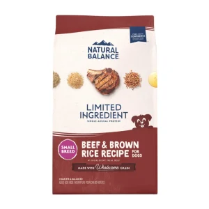 Natural Balance Pet Foods Limited Ingredient Small Breed Dry Dog Food Beef & Brown Rice, 4 lb