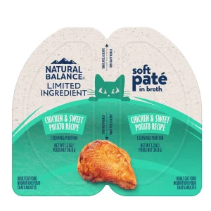 Natural Balance Pet Foods Limited Ingredient Soft Pate in Broth Wet Cat Food Chicken & Sweet Potato 10ea/2.6 oz
