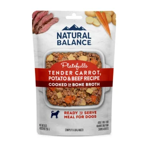 Natural Balance Pet Foods Original Ultra Platefulls Wet Dog Food Pouch Tender Beef & Potato Recipe 12ea/9 oz