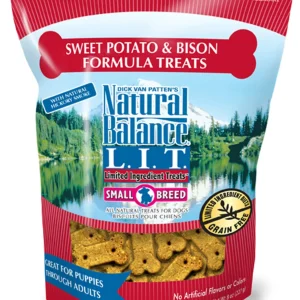 Natural Balance Pet Foods Rewards Bite-Size Crunchy Biscuits Small Breed Dog Treats Bison & Sweet Potato 8 oz