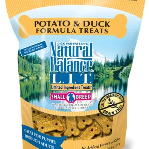Natural Balance Pet Foods Rewards Bite-Size Crunchy Biscuits Small Breed Dog Treats Duck & Potato 8 oz