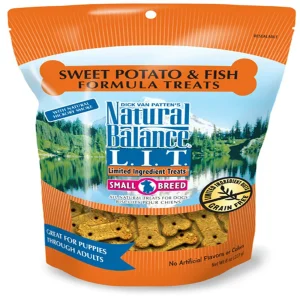 Natural Balance Pet Foods Rewards Bite-Size Crunchy Biscuits Small Breed Dog Treats Fish & Sweet Potato 8 oz