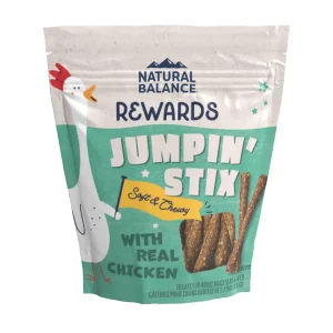 Natural Balance Pet Foods Rewards Jumpin' Stix Soft & Meaty Dog Treats Chicken 10 oz