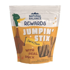 Natural Balance Pet Foods Rewards Jumpin' Stix Soft & Meaty Dog Treats Duck 10 oz