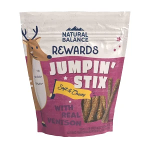 Natural Balance Pet Foods Rewards Jumpin' Stix Soft & Meaty Dog Treats Venison 10 oz