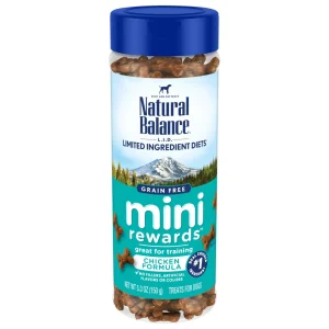 Natural Balance Pet Foods Rewards Minis Soft & Meaty Dog Treats Chicken, 5.3 oz