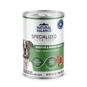 Natural Balance Pet Foods Specialized Digestive & Immune Canned Dog Food Lamb & Brown Rice 12ea/12.7 oz