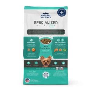 Natural Balance Pet Foods Specialized Small Breed Digestive Joint Dry Dog Food Chicken Oatmeal, 12 lb
