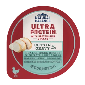 Natural Balance Pet Foods Ultra Protein Cuts in Gravy Wet Cat Food Chicken 10ea/2.7 oz