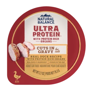 Natural Balance Pet Foods Ultra Protein Cuts in Gravy Wet Cat Food Duck 10ea/2.7 oz