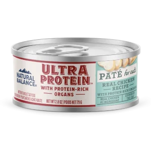 Natural Balance Pet Foods Ultra Protein Pate Canned Cat Food Chicken 24ea/2.8 oz