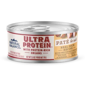 Natural Balance Pet Foods Ultra Protein Pate Canned Cat Food Duck 24ea/2.8 oz