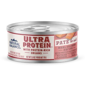 Natural Balance Pet Foods Ultra Protein Pate Canned Cat Food Salmon 24ea/2.8 oz