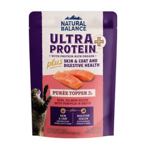 Natural Balance Pet Foods Ultra Protein Plus Skin, Coat & Digestive Cat Food Topper 24ea/2.4 oz
