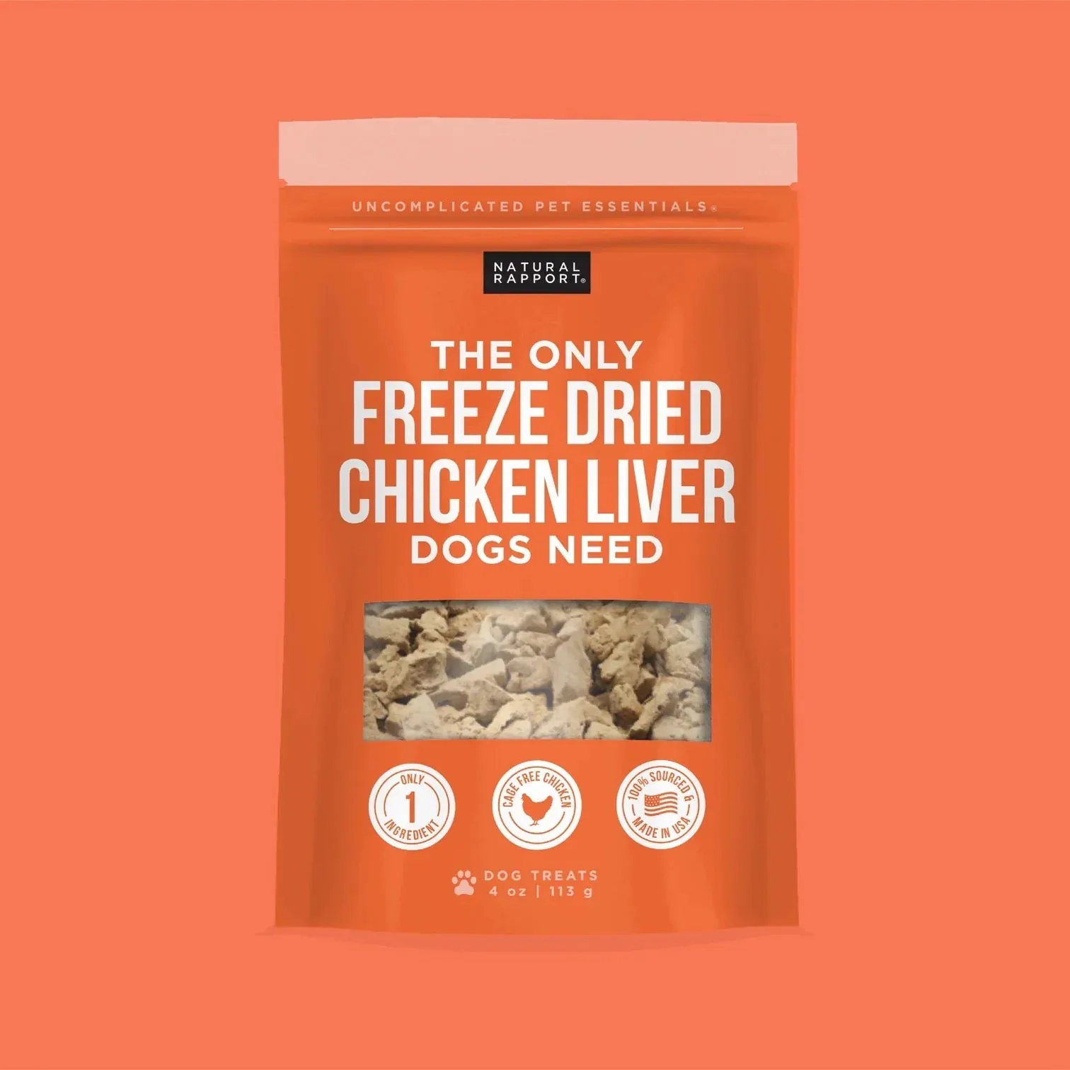 Natural Rapport The Only Freeze Dried Chicken Liver Dogs Need (4oz)