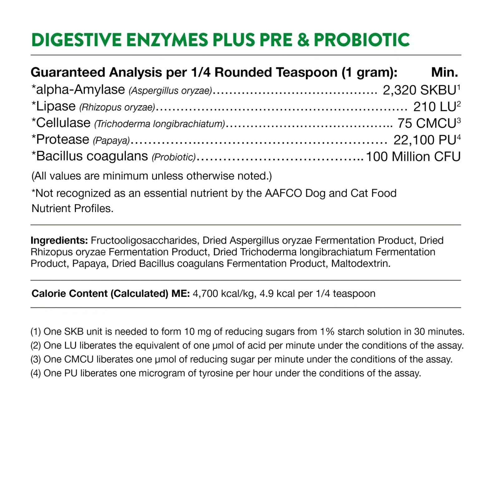 Naturvet Digestive Enzyme Powder Dog & Cat Supplement (8oz) - Image 2