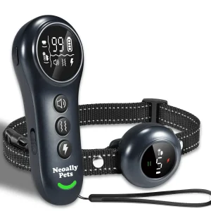 NeoAlly 2-in-1 Dog Training & Bark Control Collar | Automatic Barking Detection, Remote Shock, 5