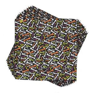 Neon Bones Dog Bandana, 22 inch, 12 Pack