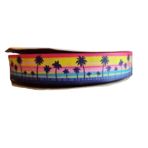 Neon Palms Nylon Dog Collar