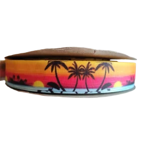 Neon Sunsets Nylon Dog Collar