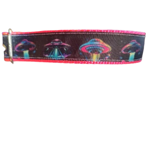 Neon UFO Nylon Dog Collar