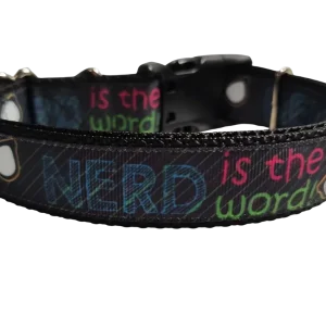 Nerd Is The Word Nylon Dog Collar