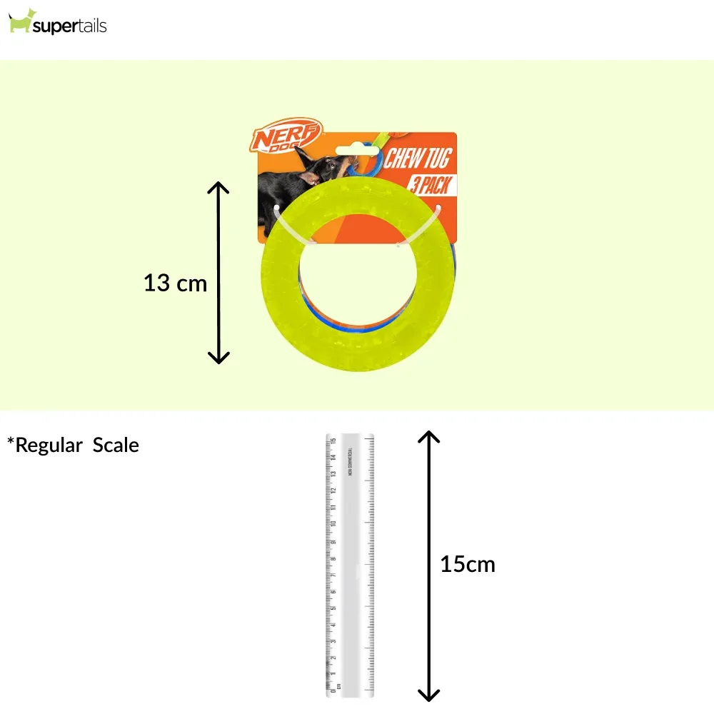Nerf Dog EXO Translucent Spike 3 Rings Toy for Dogs (Blue/Green/Orange) - Image 2