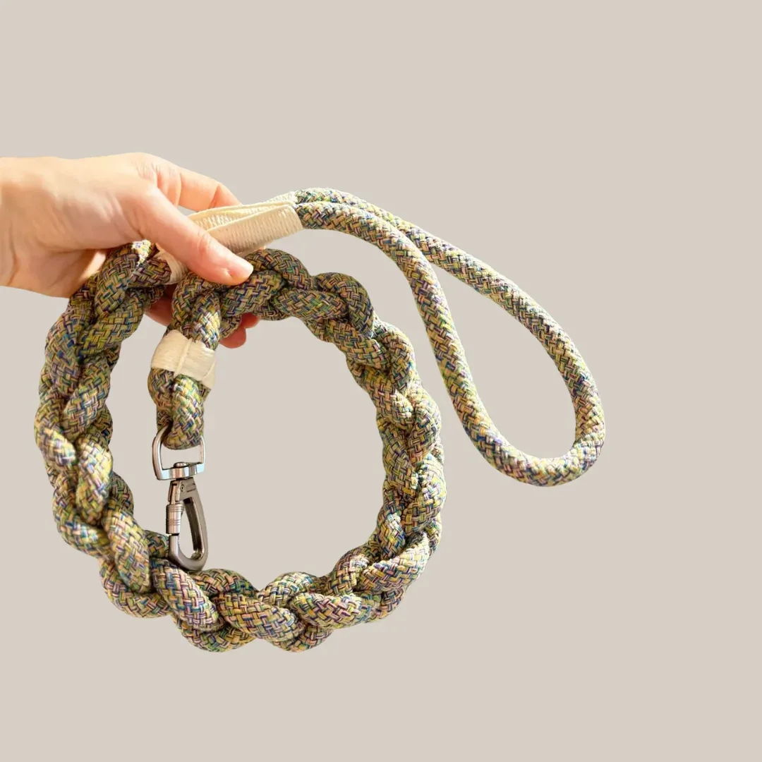 New: Handcrafted Olive Dog Leash, Sustainable, Stylish - Image 2