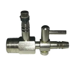 Nickle Plated Lever Style Air Valve 3/16" ID