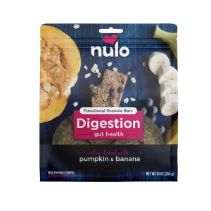Nulo Functional Granola Bar Digestion Gut Health Dog Treats Pumpkin & Banana 10 oz