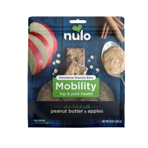Nulo Functional Granola Bar Mobility Hip & Joint Health Dog Treats Peanut Butter & Apples 10 oz