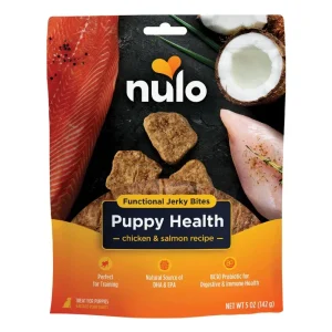 Nulo Functional Jerky Bites Puppy Health Dog Treats Chicken & Salmon 5 oz
