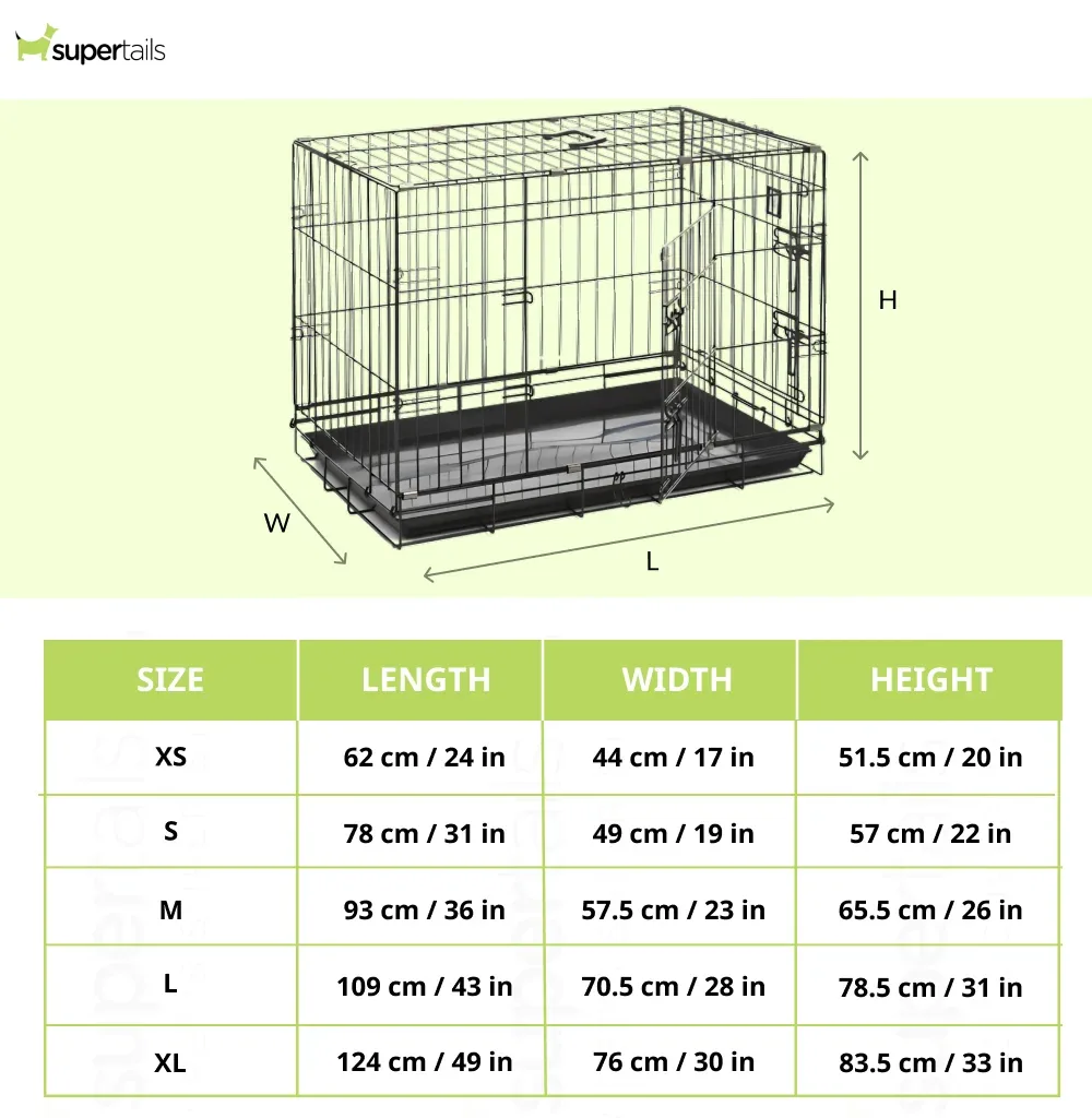 NutraPet Double Door with Divider Cage for Dogs and Cats (Black) - Image 2