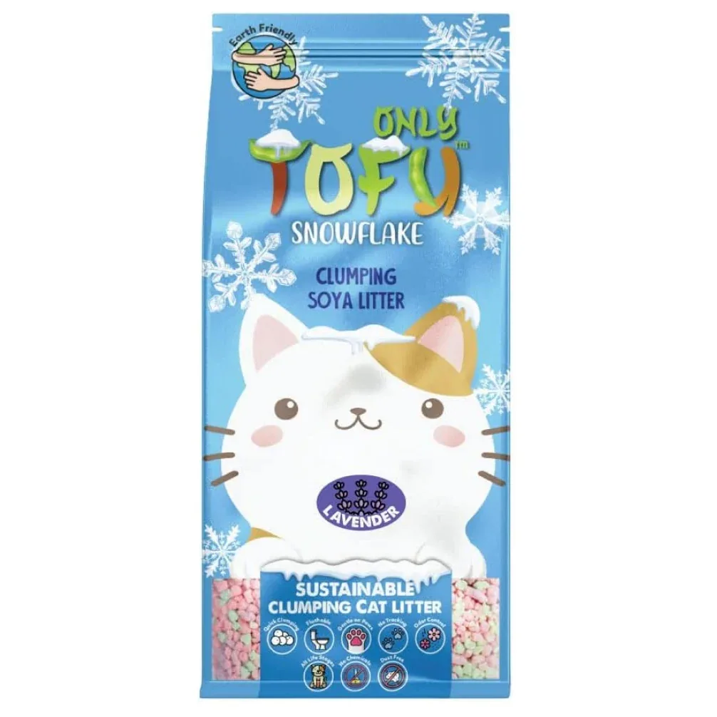 NutraPet Tofu Snowflake Lavender Clumping Cat Litter