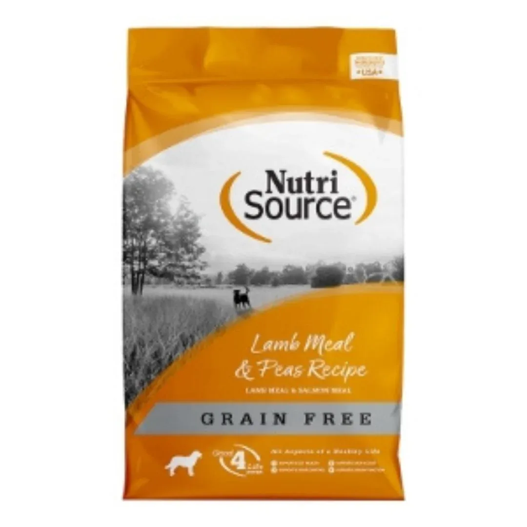 NutriSource Grain-Free Dry Dog Food Lamb Meal & Peas 12 lb