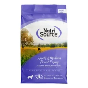 NutriSource Small & Medium Breed Puppy Dry Dog Food Chicken & Rice 4 lb