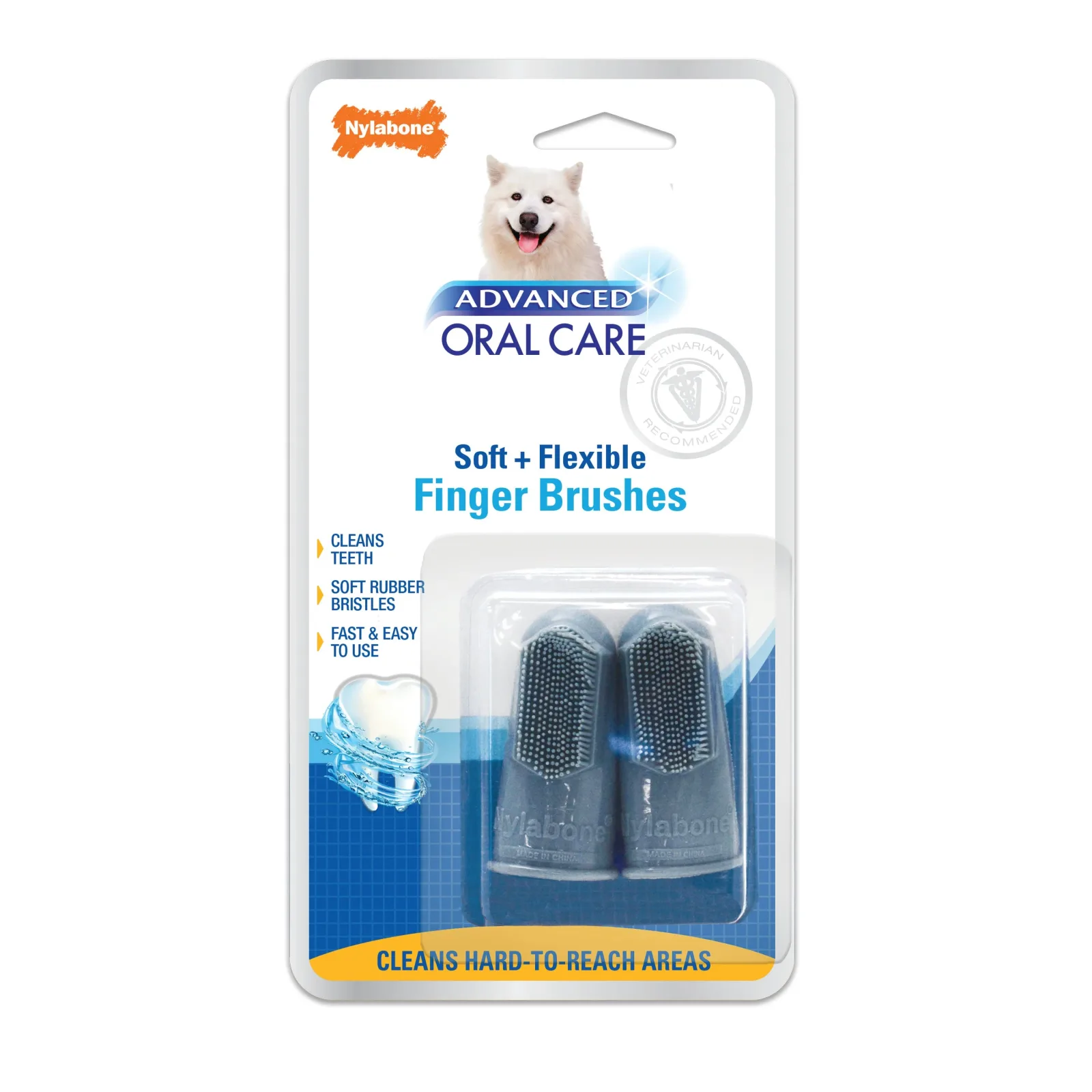 Nylabone Advanced Oral Care Finger Brush, 2-Count