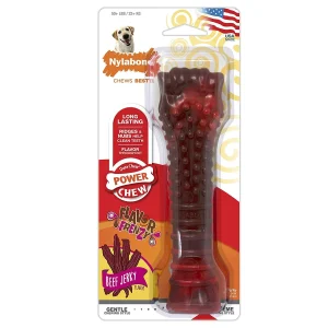 Nylabone Flavor Frenzy Power Chew Durable Dog Chew Toy Beef Jerky, X-Large/Souper 50 lb. 1 ct