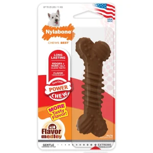Nylabone Flavor Frenzy Power Chew Durable Dog Chew Toy Flavor Medley, Small/Regular up to 25 lb. 1 ct