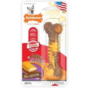 Nylabone Flavor Frenzy Power Chew Durable Dog Chew Toy Philly Cheesesteak Small/Regular, up to 25 lb