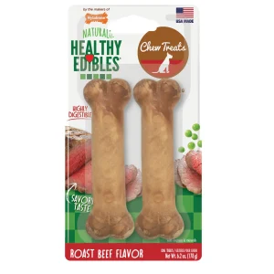 Nylabone Healthy Edibles All-Natural Long-Lasting Dog Chew Treats 2 ct, Wolf up to 35 lb