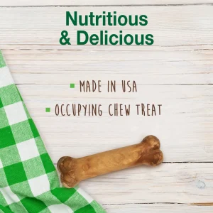 Nylabone Healthy Edibles All-Natural Long-Lasting Dog Chew Treats Bacon, X-Small/Petite up to 15 lb. 2 ct